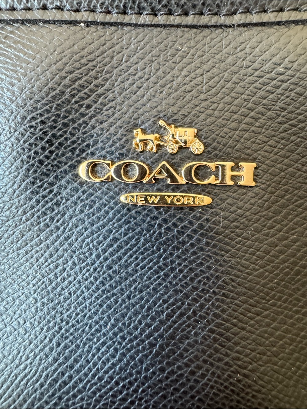 Coach Black Crossgrain Leather Street Zip Tote Bag - Style F34103 - Picture 4 of 11